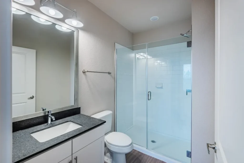 bathroom-shower- show room-The Livano Kemah-pet friendly apartments in Houston