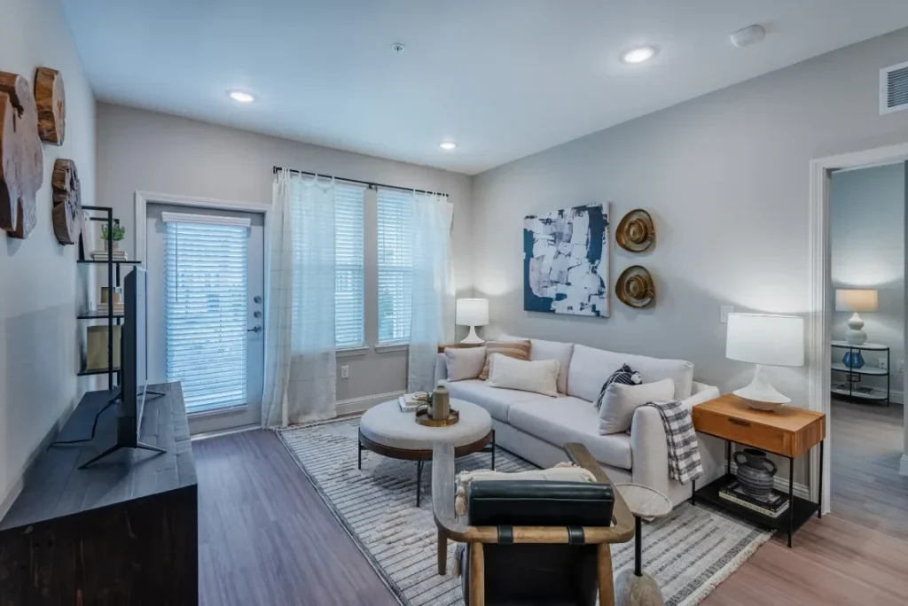living room show room-The Livano Kemah-pet friendly apartments in Houston